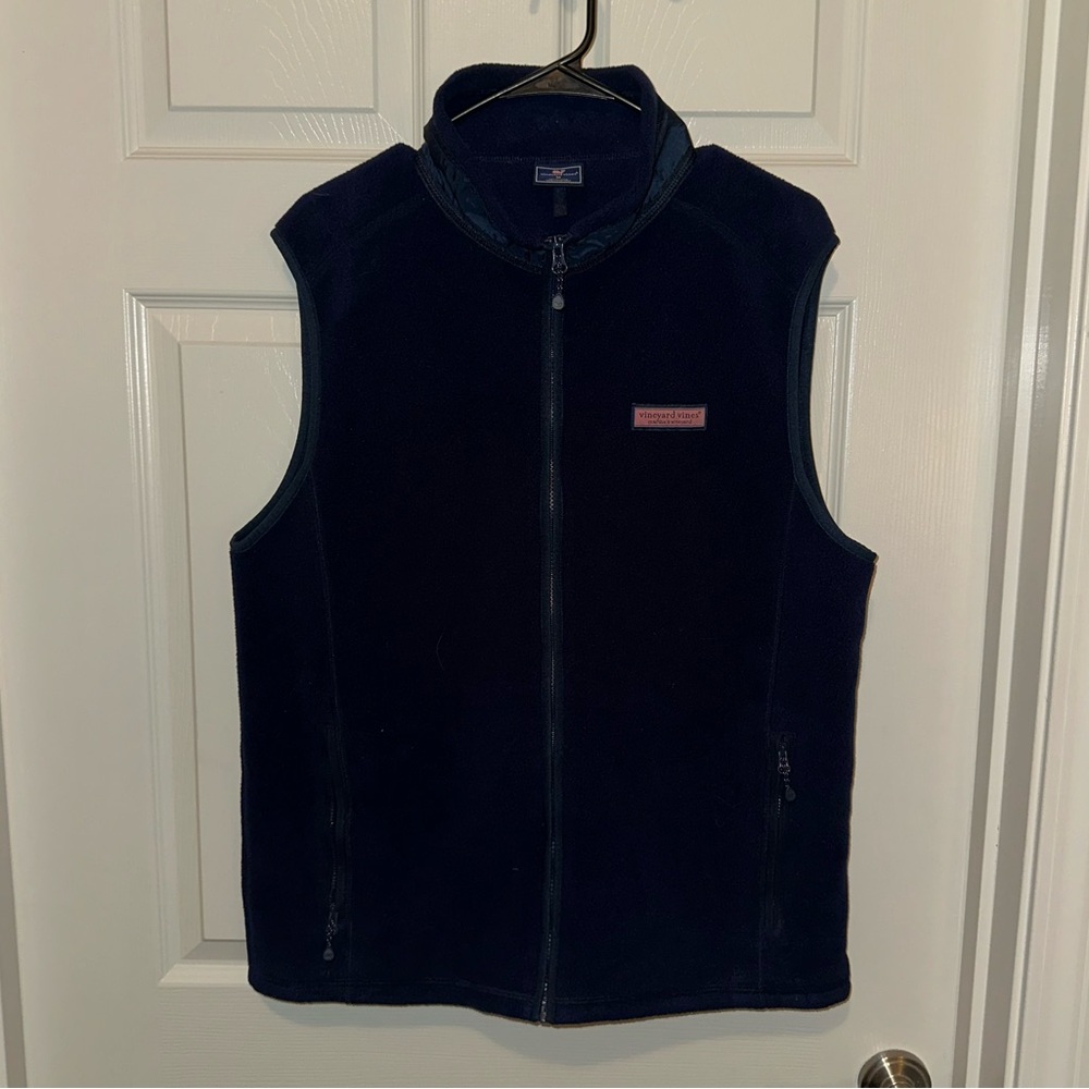 Vineyard Vines Men’s Medium Fleece Vest - Navy Blue